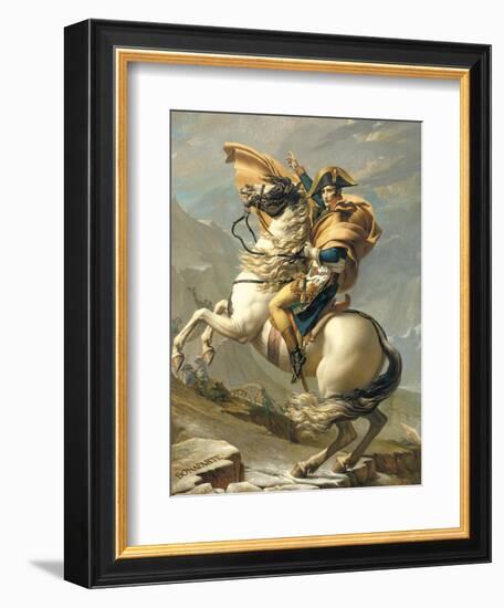 Napoleon Crossing the Alps at the St. Bernard Pass, 20th May 1800, circa 1800-01-Jacques-Louis David-Framed Giclee Print