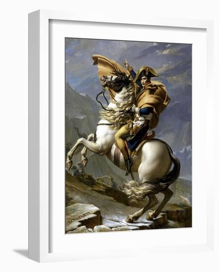 Napoleon Crossing the Alps, c.1800-Jacques-Louis David-Framed Giclee Print