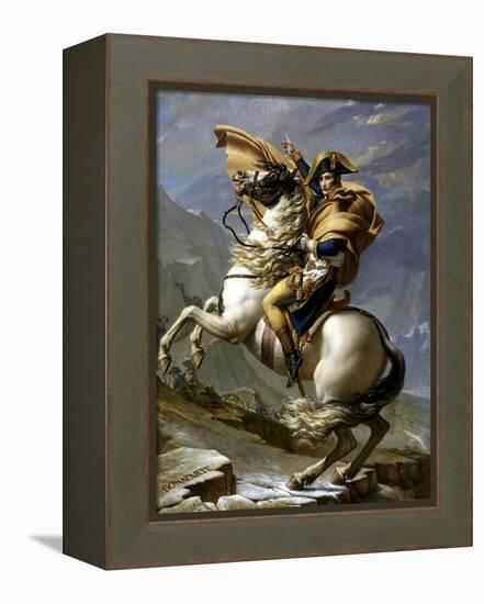 Napoleon Crossing the Alps, c.1800-Jacques-Louis David-Framed Premier Image Canvas