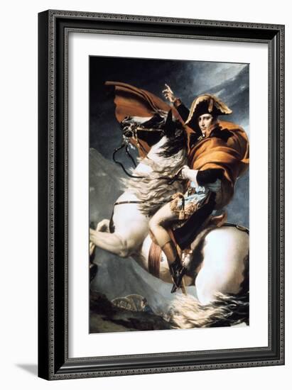 Napoleon Crossing the Alps, Detail, C1800-Jacques Louis David-Framed Giclee Print