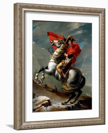 Napoleon Crossing the Alps, May 1800, 1802-03 (Oil on Canvas)-Jacques Louis David-Framed Giclee Print