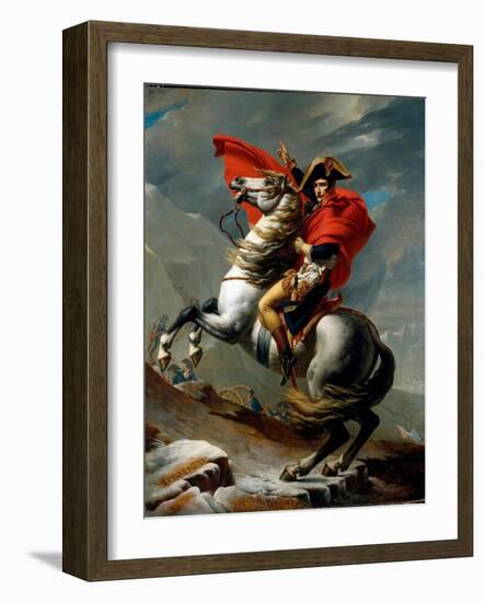 Napoleon Crossing the Alps, May 1800, 1802-03 (Oil on Canvas)-Jacques Louis David-Framed Giclee Print