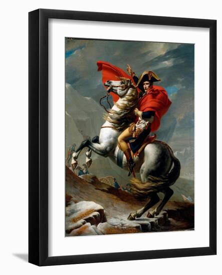 Napoleon Crossing the Alps, May 1800, 1802-03 (Oil on Canvas)-Jacques Louis David-Framed Giclee Print