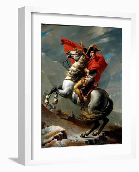 Napoleon Crossing the Alps, May 1800, 1802-03 (Oil on Canvas)-Jacques Louis David-Framed Giclee Print