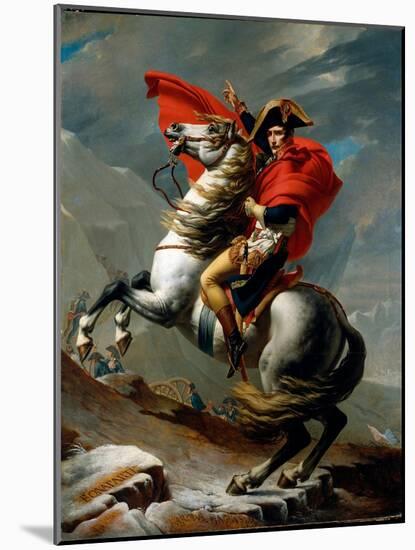 Napoleon Crossing the Alps, May 1800, 1802-03 (Oil on Canvas)-Jacques Louis David-Mounted Giclee Print