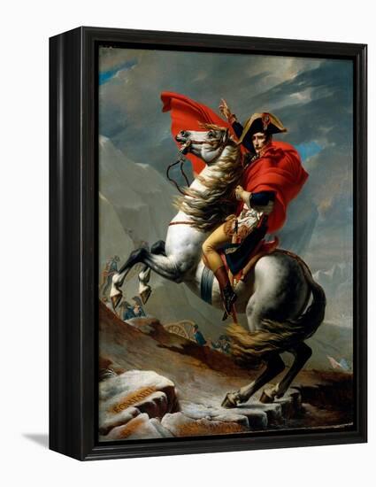 Napoleon Crossing the Alps, May 1800, 1802-03 (Oil on Canvas)-Jacques Louis David-Framed Premier Image Canvas