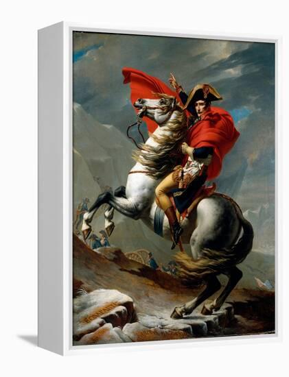 Napoleon Crossing the Alps, May 1800, 1802-03 (Oil on Canvas)-Jacques Louis David-Framed Premier Image Canvas