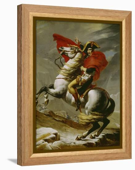 Napoleon Crossing the Alps-Jacques-Louis David-Framed Premier Image Canvas