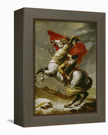 Napoleon Crossing the Alps-Jacques-Louis David-Framed Premier Image Canvas