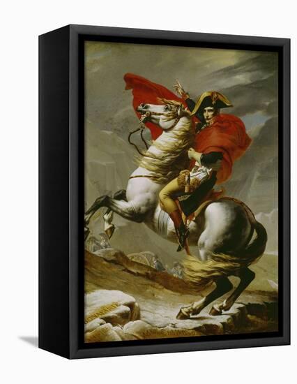 Napoleon Crossing the Alps-Jacques-Louis David-Framed Premier Image Canvas