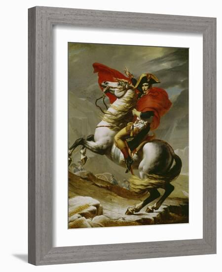 Napoleon Crossing the Alps-Jacques-Louis David-Framed Giclee Print