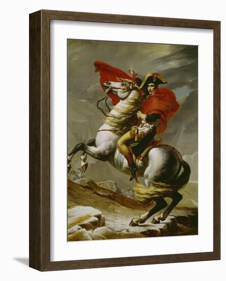 Napoleon Crossing the Alps-Jacques-Louis David-Framed Giclee Print