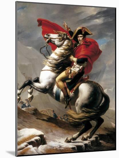 Napoleon Crossing the Saint Bernard-Jacques-Louis David-Mounted Art Print