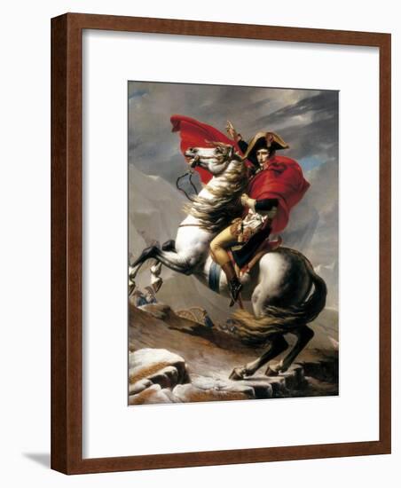 Napoleon Crossing the Saint Bernard-Jacques-Louis David-Framed Art Print