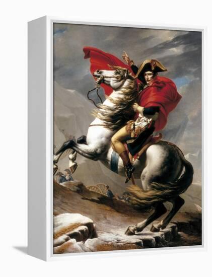 Napoleon Crossing the Saint Bernard-Jacques-Louis David-Framed Stretched Canvas