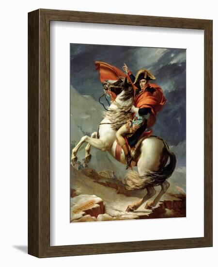 Napoleon Crossing the St. Bernard Pass, c.1801-Jacques-Louis David-Framed Giclee Print