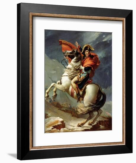 Napoleon Crossing the St. Bernard Pass, c.1801-Jacques-Louis David-Framed Giclee Print