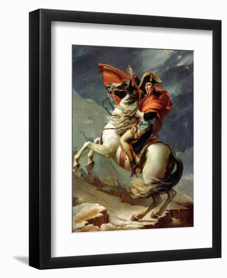 Napoleon Crossing the St. Bernard Pass, c.1801-Jacques-Louis David-Framed Giclee Print