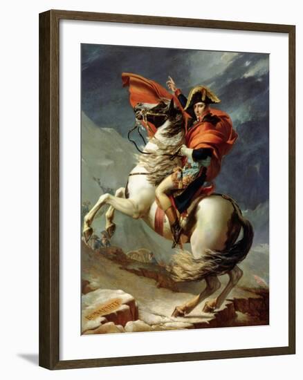 Napoleon Crossing the St. Bernard Pass, c.1801-Jacques-Louis David-Framed Giclee Print