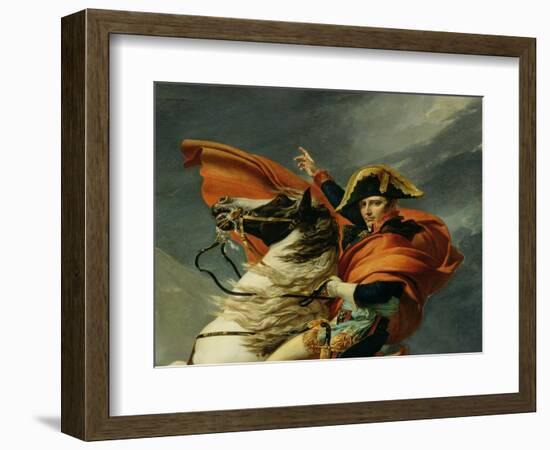 Napoleon Crossing the St. Bernard Pass, circa 1801 (Detail)-Jacques-Louis David-Framed Giclee Print