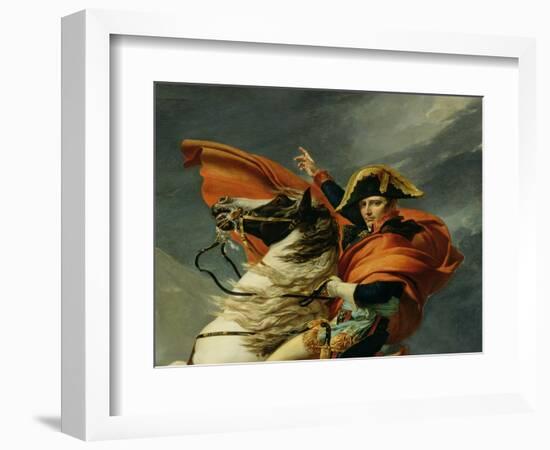 Napoleon Crossing the St. Bernard Pass, circa 1801 (Detail)-Jacques-Louis David-Framed Giclee Print