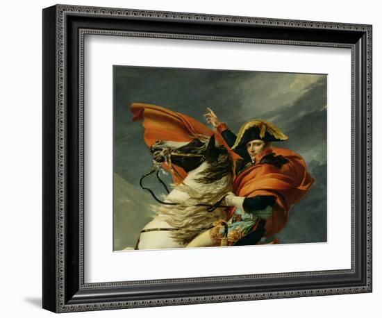 Napoleon Crossing the St. Bernard Pass, circa 1801 (Detail)-Jacques-Louis David-Framed Giclee Print