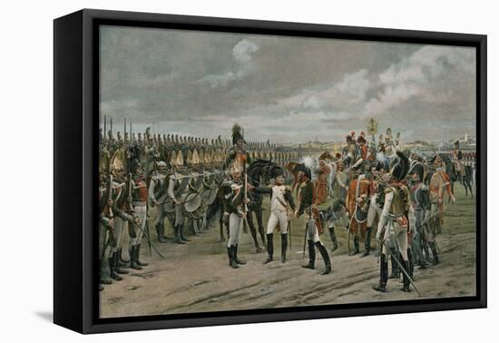 Napoleon Decorating the Russian Grenadier at Tilsitt-null-Framed Premier Image Canvas