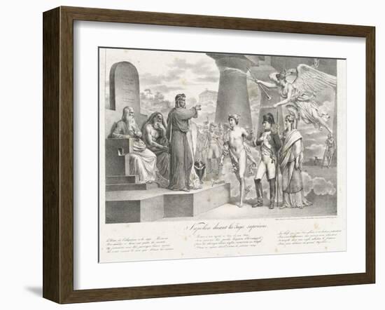 Napoléon devant les juges suprêmes-Nicolas Toussaint Charlet-Framed Giclee Print