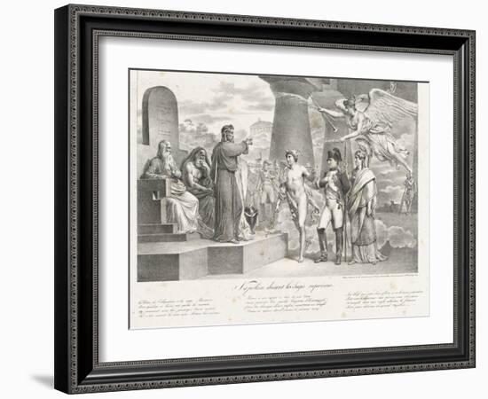 Napoléon devant les juges suprêmes-Nicolas Toussaint Charlet-Framed Giclee Print