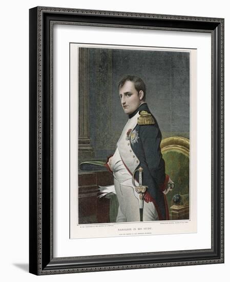 Napoleon Emperor of France in His Study Circa 1807-Paul Hippolyte Delaroche-Framed Photographic Print