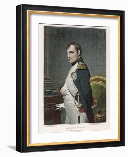 Napoleon Emperor of France in His Study Circa 1807-Paul Hippolyte Delaroche-Framed Photographic Print