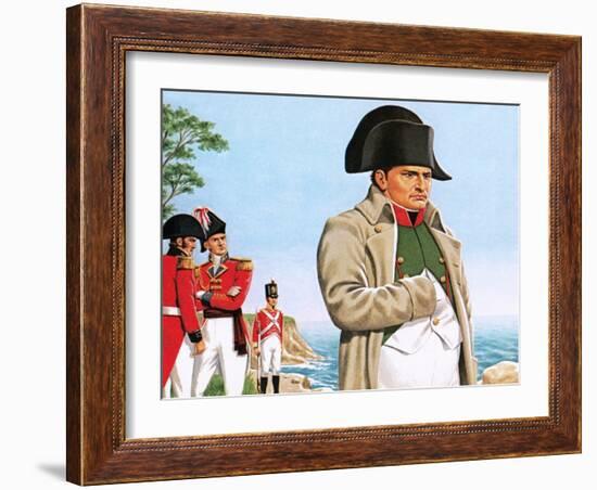 Napoleon Gazing Out at the Ocean from St Helena-John Keay-Framed Giclee Print