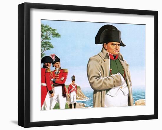 Napoleon Gazing Out at the Ocean from St Helena-John Keay-Framed Giclee Print