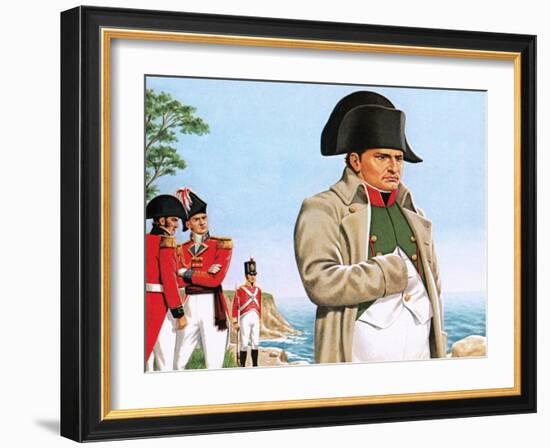 Napoleon Gazing Out at the Ocean from St Helena-John Keay-Framed Giclee Print