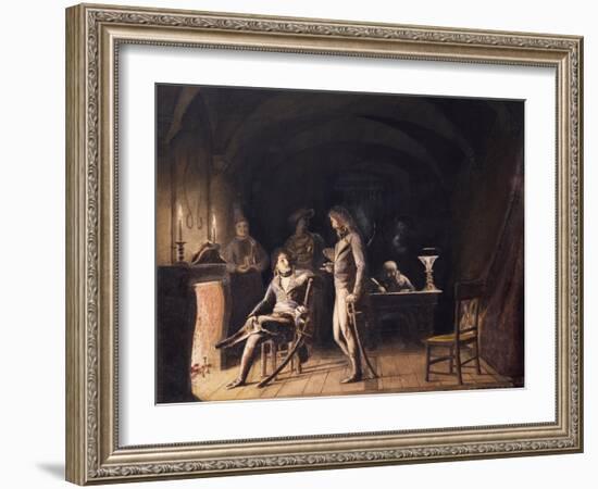 Napoleon Hearing Report During Second Italian Campaign in 1800-Victor Navlet-Framed Giclee Print