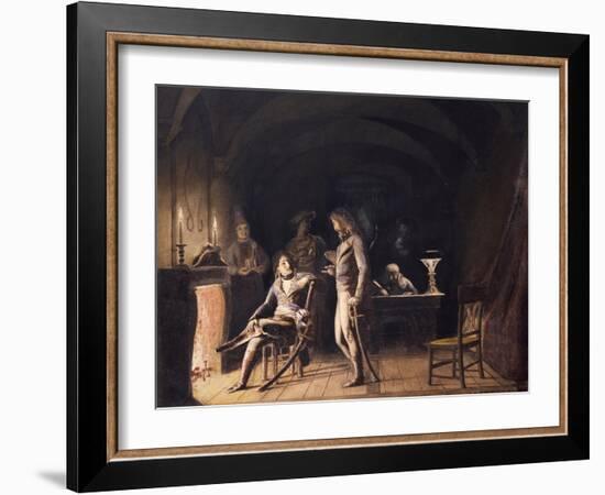 Napoleon Hearing Report During Second Italian Campaign in 1800-Victor Navlet-Framed Giclee Print