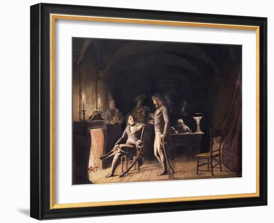 Napoleon Hearing Report During Second Italian Campaign in 1800-Victor Navlet-Framed Giclee Print