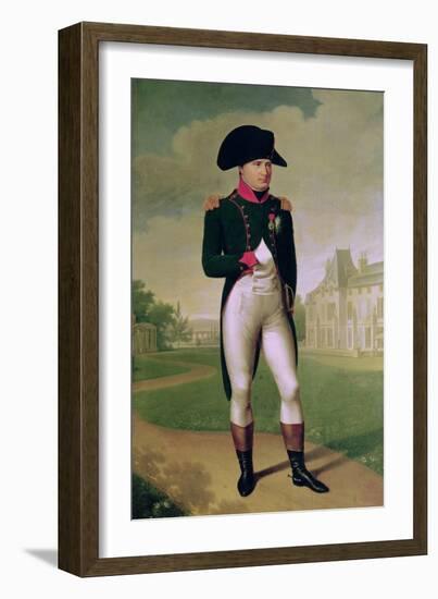 Napoleon I (1769-1821) in Front of the Chateau De Malmaison, 1804-Francois Gerard-Framed Giclee Print