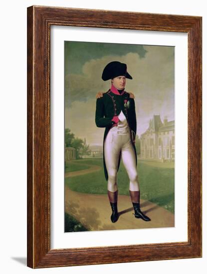 Napoleon I (1769-1821) in Front of the Chateau De Malmaison, 1804-Francois Gerard-Framed Giclee Print