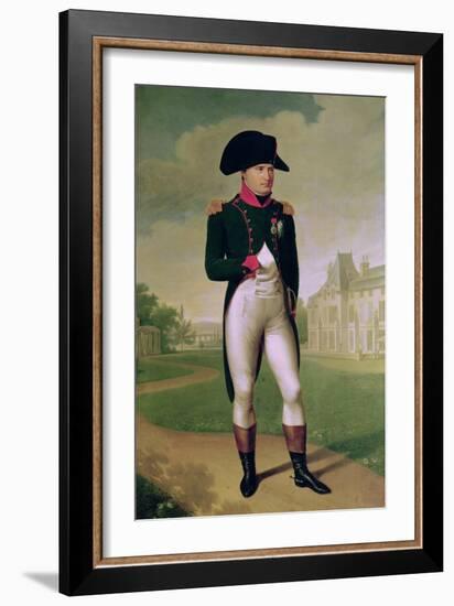 Napoleon I (1769-1821) in Front of the Chateau De Malmaison, 1804-Francois Gerard-Framed Giclee Print