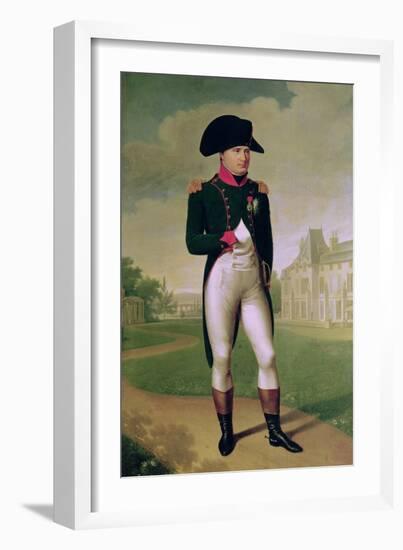 Napoleon I (1769-1821) in Front of the Chateau De Malmaison, 1804-Francois Gerard-Framed Giclee Print