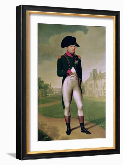 Napoleon I (1769-1821) in Front of the Chateau De Malmaison, 1804-Francois Gerard-Framed Giclee Print