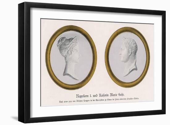 Napoleon I and Marie Louise-N. Bertrand-Framed Art Print