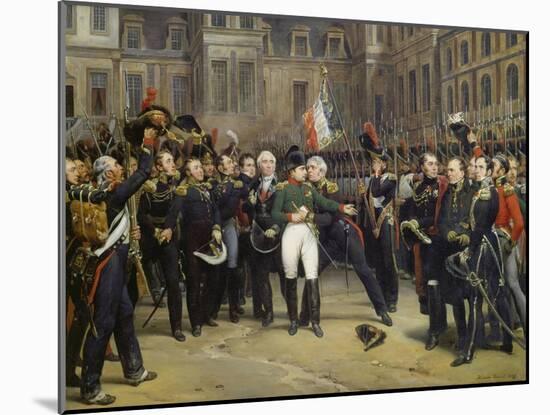 Napoleon I Bidding Farewell toImperial Guard atChateau De Fontainebleau, 20th April 1814-Horace Vernet-Mounted Giclee Print