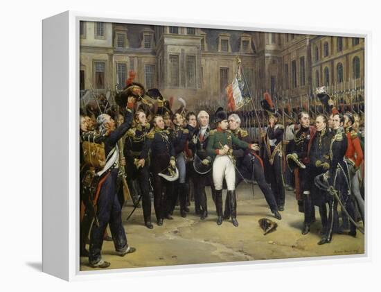 Napoleon I Bidding Farewell toImperial Guard atChateau De Fontainebleau, 20th April 1814-Horace Vernet-Framed Premier Image Canvas