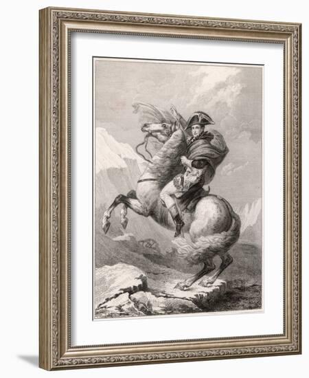 Napoleon I Crossing the Saint-Bernard Pass Through the Alps 1800-Robert Lefevre-Framed Art Print