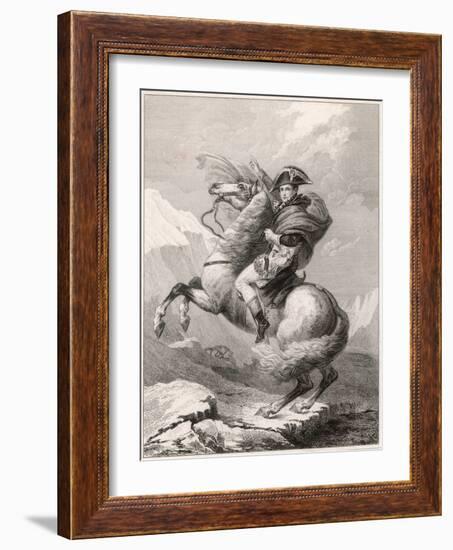 Napoleon I Crossing the Saint-Bernard Pass Through the Alps 1800-Robert Lefevre-Framed Art Print