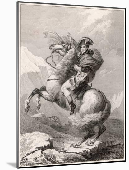 Napoleon I Crossing the Saint-Bernard Pass Through the Alps 1800-Robert Lefevre-Mounted Art Print