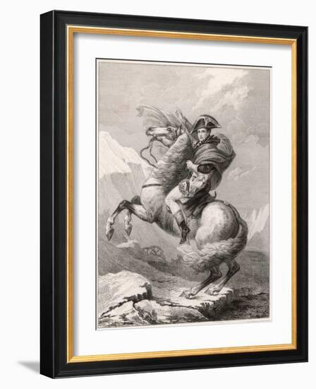 Napoleon I Crossing the Saint-Bernard Pass Through the Alps 1800-Robert Lefevre-Framed Art Print