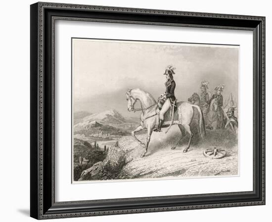 Napoleon I on His Horse During the Crossing of the St. Bernard Pass from France to Italy in 1796-Villerey-Framed Art Print